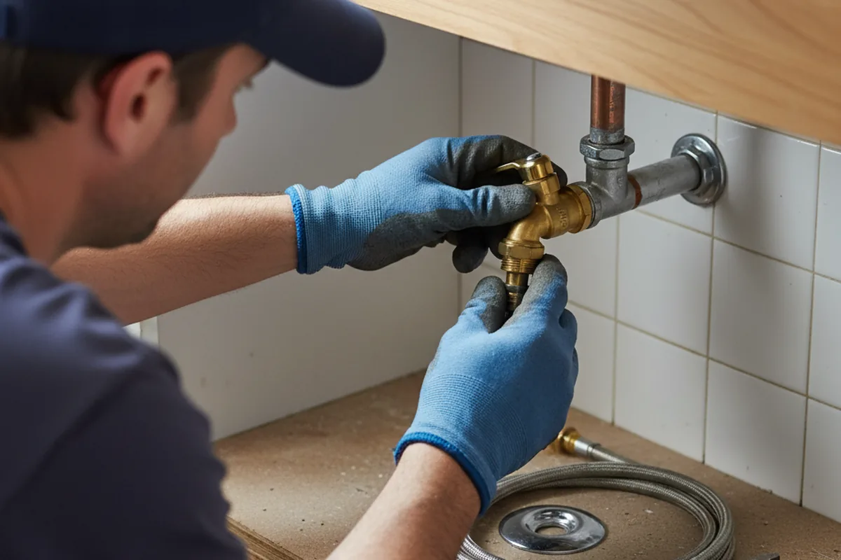 Shutoff valve and fitting work during Faucet and Fixture Repair in Grubville